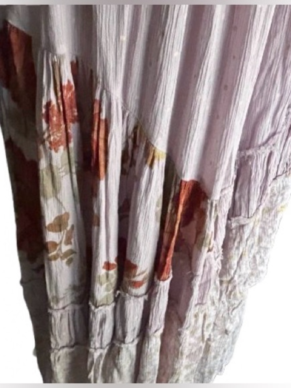 Beautiful Bare It All Free People Dress Floral Boho Designer Midi Peasant Fairy - Picture 6 of 16